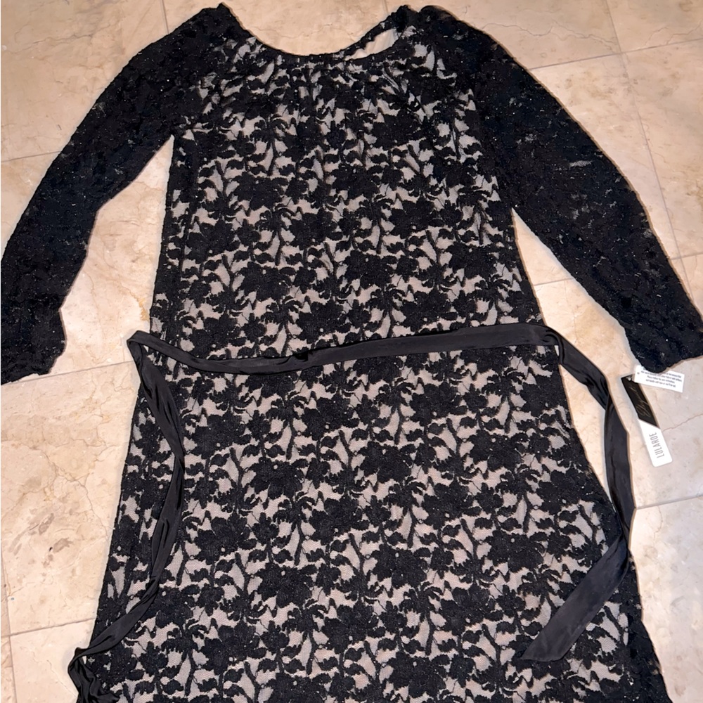 NWT: LULA ROE Elegant Black Full-Length Evening Dress (S)